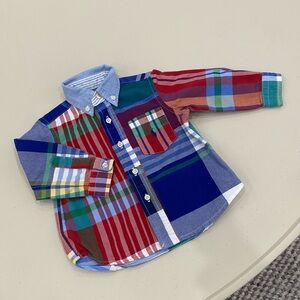 Ralph Lauren Striped 100% Cotton Oxford Shirt (Striped multi-colour, 12M)